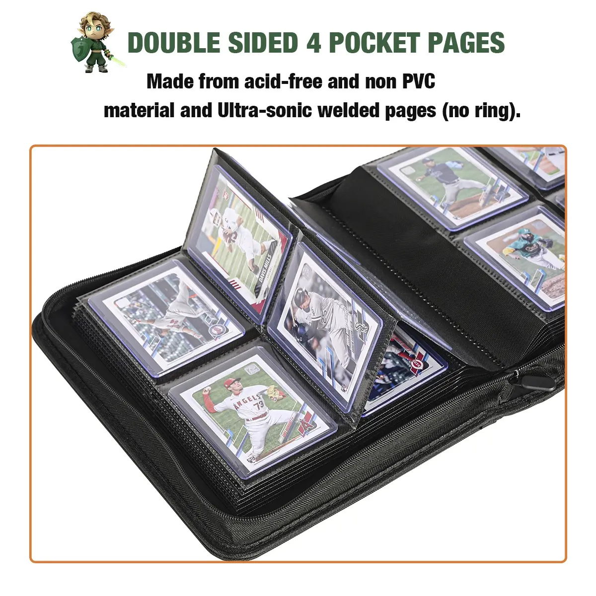 Toploader Binder,Trading Card Binder Storage Hold up 128 Cards 4-Pocket Top  Loader Binder with Sleeves for 3"x4" Rigid Toploaders Hard Cases, Trading  Card Organizer - TikTok Shop