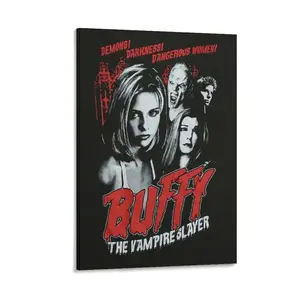 Buffys The Vampire Slayers Aesthetic Posterss. Bedroom Wall Art. Canvas Paintings. Home And Living Room Decor. Poster Canvas Wall Art For Bedroom Decor Bar Office Room Decor Gift