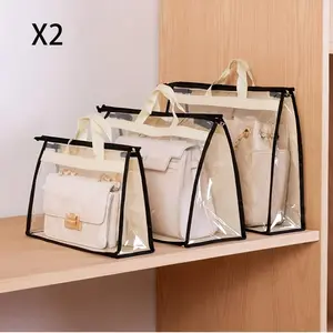 Premium Transparent Tote Bag Organizer | Heavy-Duty Zipper Closure | Versatile Storage for Purses, Clothing & Travel Items | Essential for Home & Apartment