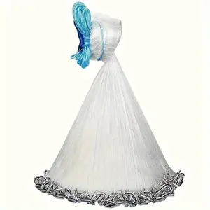 Fishing Net, 1 Count Hand Throwing Fishing Net, Outdoor Fishing Accessories, Fishing Gear for Fishing Enthusiasts, Garden Decor Supplies