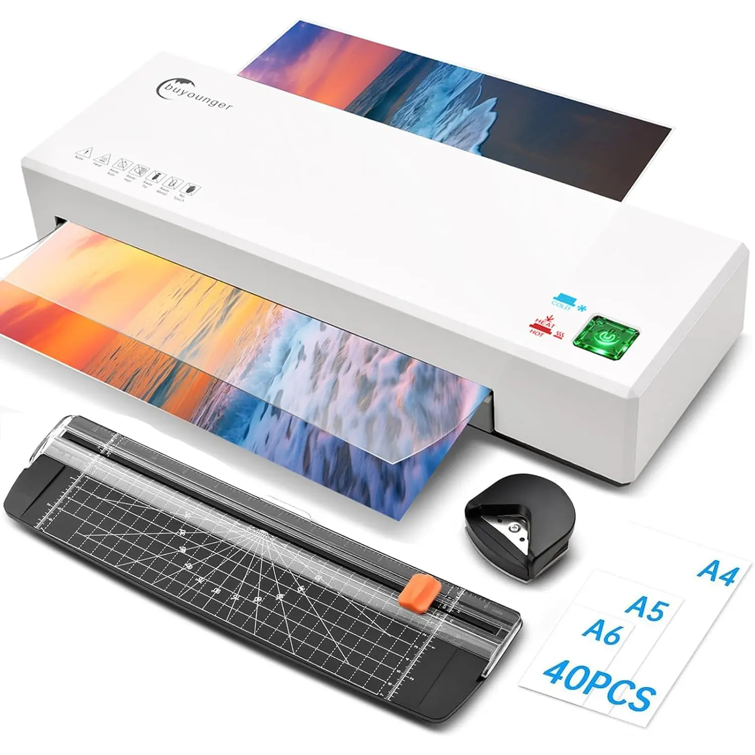 9 Inch Thermal Laminator Machine Set with 40 Sheets