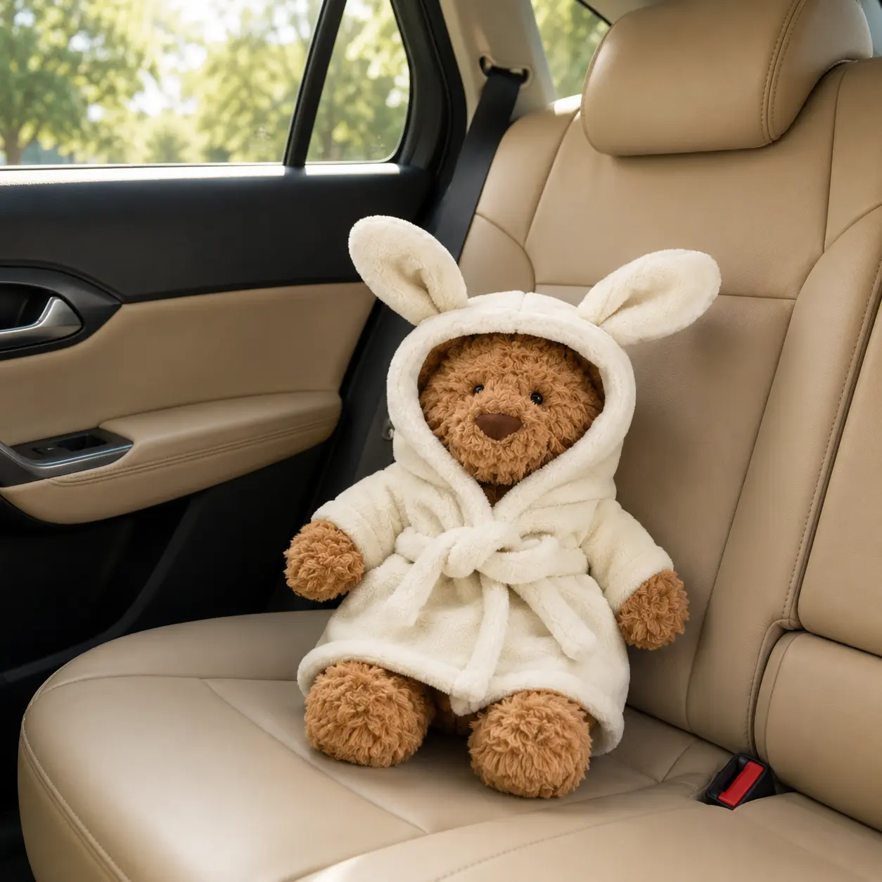 Jellycat Teddy Bear in Bunny Robe – Cute Cozy Bear Plush with Bunny Ears & Cuddly Gift