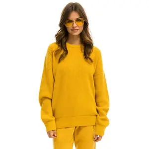 VINTAGE CABIN UNISEX CASHMERE SWEATER - GOLD