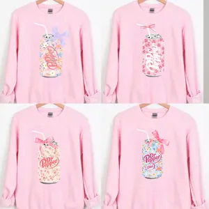 4 Shirt Designs Dr Pepper Sweatshirt, Dr Pepper Gift, Floral Dr Pepper Sweatshirt, Dr Pepper Bow Crewneck, Dr Pepper Cute Baby Pink Bow Shirt, Floral Dr Pepper Sweatshirt,Y2k Crewneck, Cute Baby Pink Bow Tee, Trendy Soda Can With Roses WomenswearSweaters