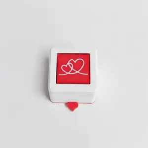 Interactive Valentine's Day Surprise Ring Box, 3D Printed Jewelry Gift Box, Heart Shape, Perfect for Romantic Gifts