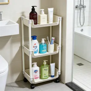 3-4 Layer Rolling Storage Cart White | Multi-Room Home Organizer