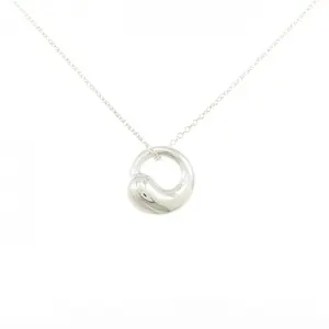 Pre-owned Tiffany & Co. Sterling Silver 925 (Ag925) Small Leather Goods Tiffany Eternal Circle 925 Silver Necklace