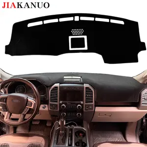 JIAKANUO Dash Cover Mat for 2015-2020 Ford F-150 King Ranch Raptor Harley-Davidson Edition Limited Dashboard Pad Carpe Sunscreen Heat Insulation Anti Glare Reflective Protection