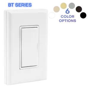 RunLessWire BT Series Single Rocker Wireless Switch - Kinetic Energy Powered Remote Control for Any Circuit - Requires BT Receiver