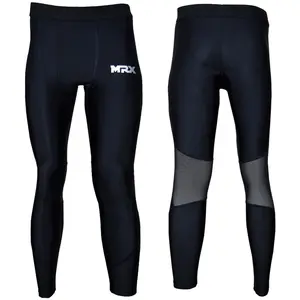 MRX Men's Compression Trouser Pant Base Layer Active Wear Black-Gray Height Elastic Leggings Athleisure Bottoms