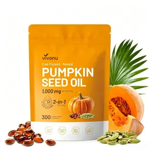 VivoNu Natural pumpkin seed oil and saw palmetto softgel 1000mg high content plant esters 300 capsules