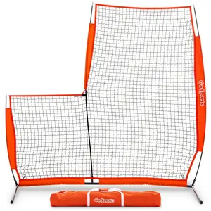 GoSports 7 ft x 7 ft Baseball & Softball L Screen - Pitcher Protection Net with Carrying Case GoSports 7 ft x 7 ft Baseball & Softball L Screen - Pitcher Protection Net with Carrying Case