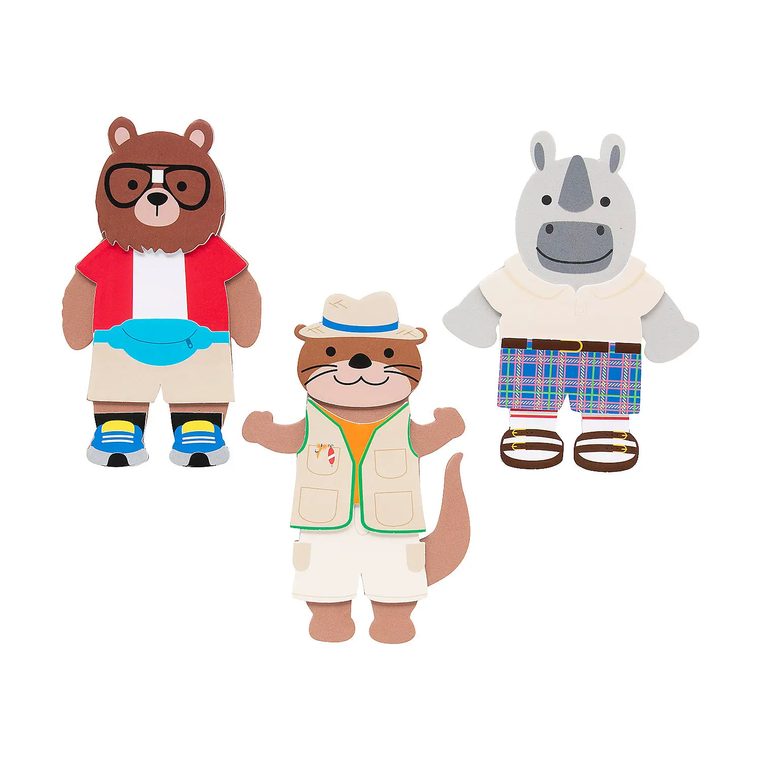 Goofy Dad Hawaiian Animal Magnet Craft Kit - 12-Count, Funny Fridge Magnets, Refrigerator Decor, Ideal for Father's Day Unique Dad Gifts, Refrigerator Decorating Magnets