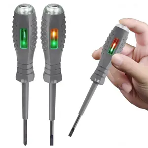 2PCS Voltage Tester Screwdriver Set - Multifunctional, Magnetic Tips for Enhanced Efficiency, Dual-Use Design with Neon Light Display for AC/DC Circuit Detection, Comfortable Anti-Slip Grip