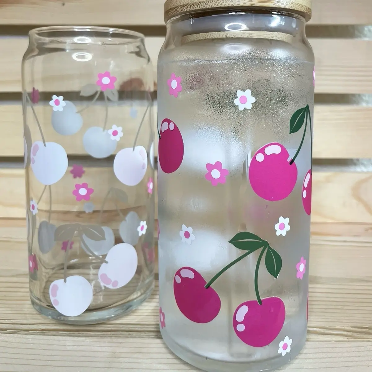 color changing cherry libbey glass can