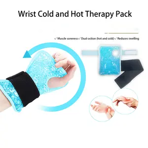Reusable Wrist Ice Pack, Cold and Hot Therapy Gel Pad, Adjustable Strap, Ideal for Sports Injuries, Reusable Ice Bag