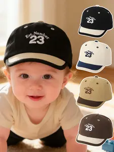 Baby Hat Spring Autumn Infant Baseball Cap Adjustable, Fashion Versatile Sun Hat for Boys, Short Brim Summer Outdoor Play, 6-24 Months