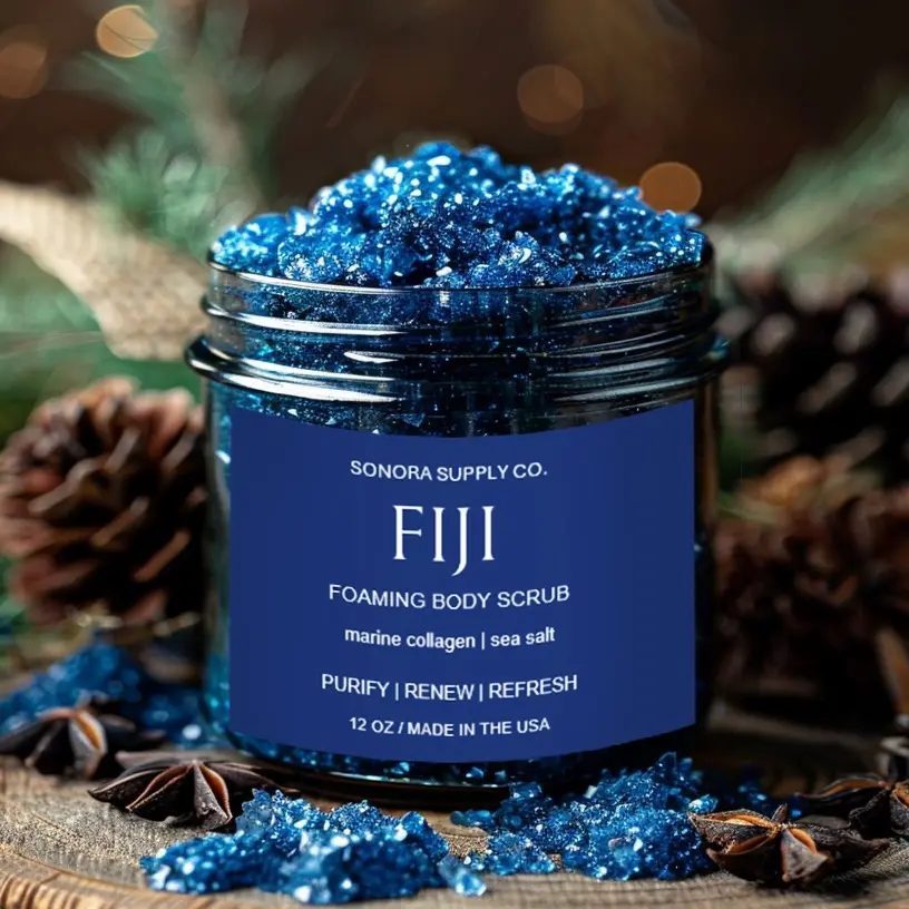 Men's Body Scrub - FIJI Marine Collagen + Sea Salt Body Scrub for Men