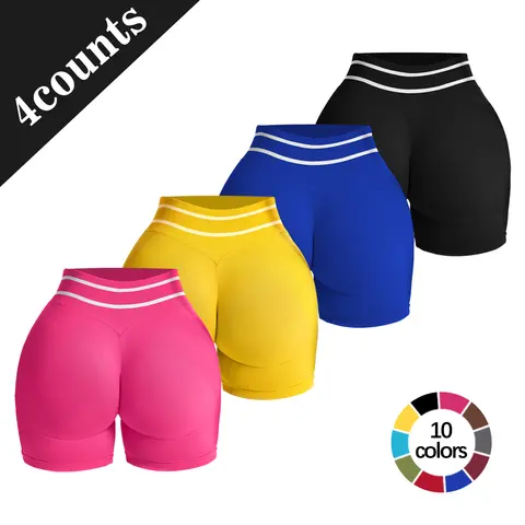 Hijesse Women's Seamless Butt Lifting Sports Shorts, Suitable For Gym Workout, Cycling, Running, Multicolor Tight Pants, Summer Womenswear