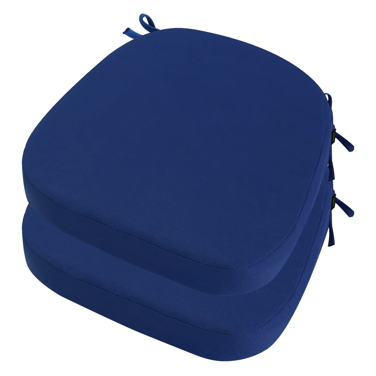 idee-home Outdoor Chair Cushions Set of 2, Thick 19" x 19" x 3" Outdoor Cushions Patio Furniture with Ties, Waterproof Patio Chair Pads Seat Dining Chair Cushions