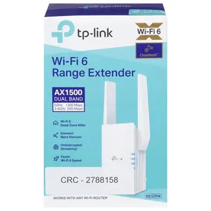 TP-Link Wi-Fi 6 Range Extender, AX1500, Dual Band