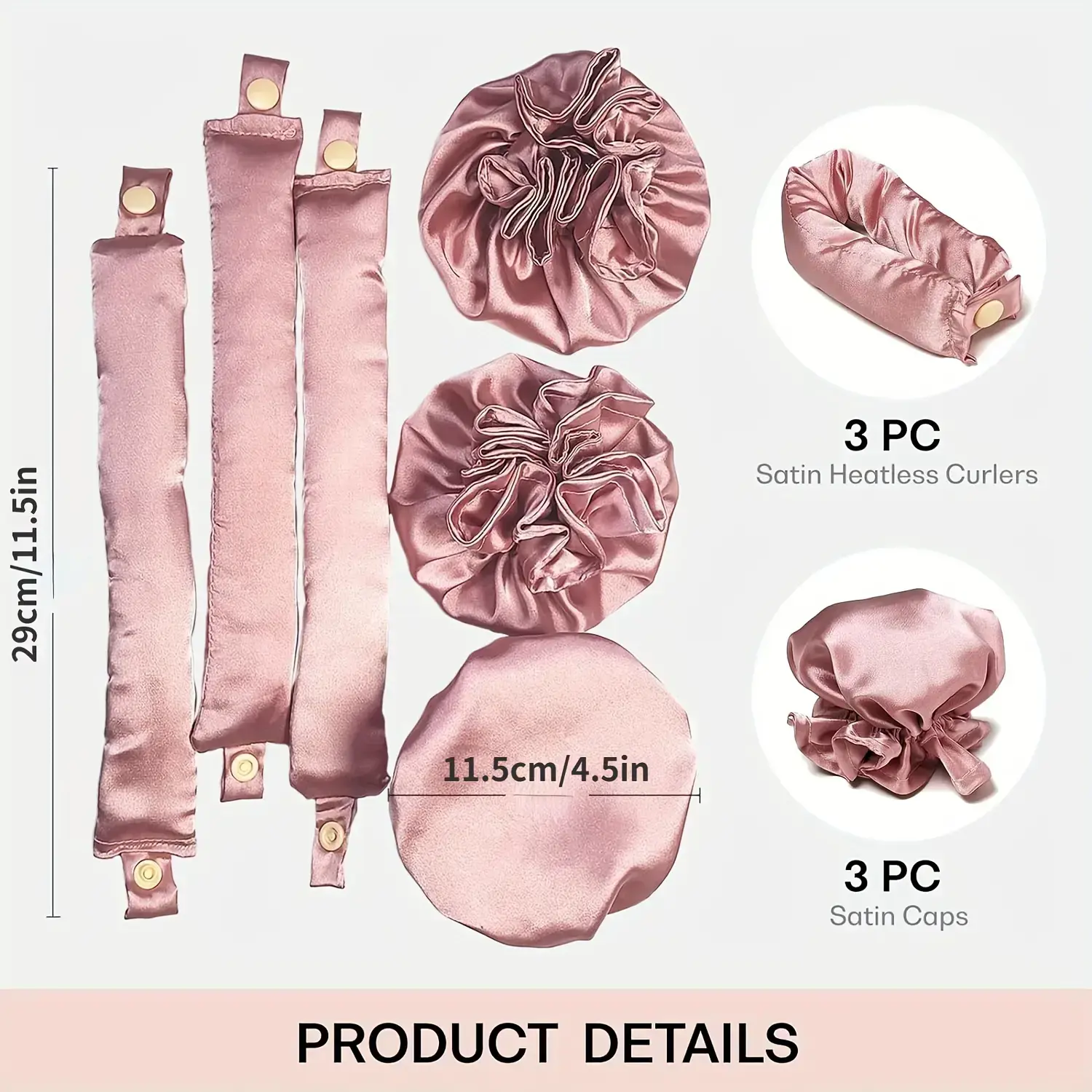 Satin Pillow Soft Non Heat Curler - No curling iron headband for all hair types, sleep in a soft curling iron with a hair cap for easy and long-lasting curls Satin Pillow Soft Non Heat Curler - No curling iron headband for all hair types, sleep in a soft curling iron with a hair cap for easy and long-lasting curls