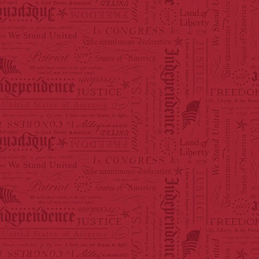 Fabric Riley Blake Cherry Tart Declaration Independence by the Quarter Yard C17334-CHERRYTART