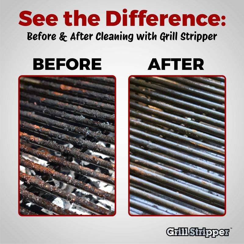 Grill Stripper BBQ Bristle Free Grill Brush with V-Scraper & Twist-Lock Mechanism for Deep Clean Grill Grates