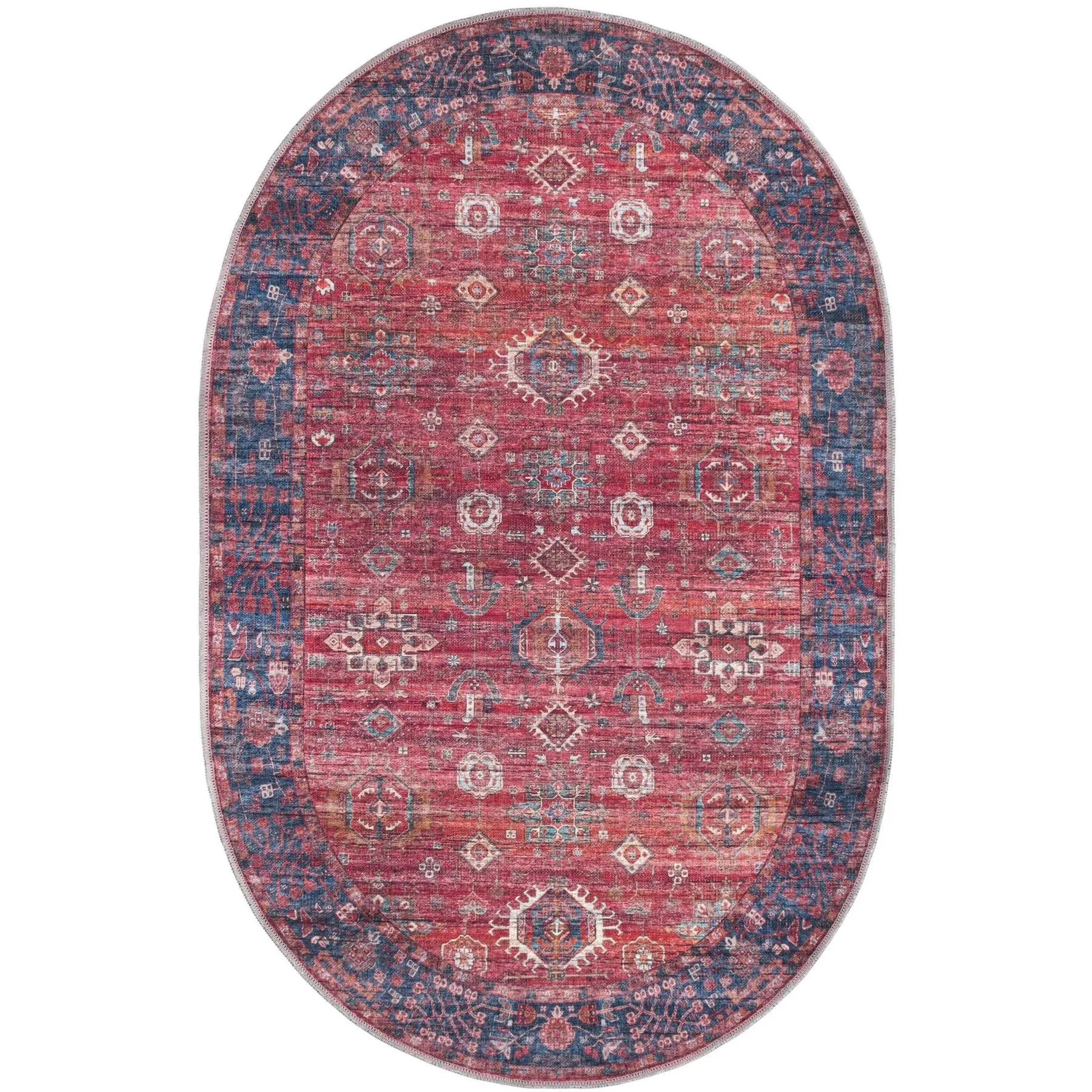 Antique Red 4'  x  6' Oval
