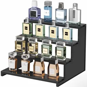 Lifewit 4 Tier Black Display Stand for Cologne, Perfume, Figures,
