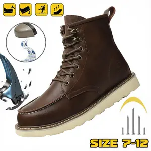 All Seasons Men's Work Boots Breathable Safety Anti Slip Steel Toe