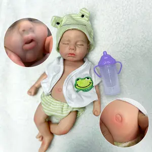 Hyper-Realistic 13-Inch Solid Silicone Loulou Boy Doll, Handmade Painted, Perfect Gift for Kids, Full Body Collectible Toy