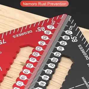 7-Inch High Precision Aluminum Woodworking Triangle Ruler, 45-Degree 90-Degree Thick Right Angle Scale, Measurement Tool for DIY Projects