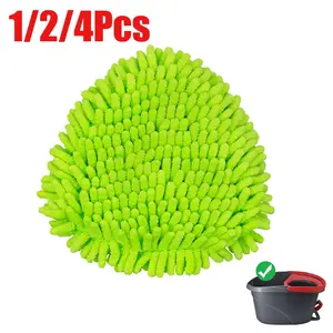 1/2/4Pcs Microfiber Rotating Mop Replacement Heads, Compatible with Vileda O-Cedar Easywring Spin Mop 1-Tank System Mop, Reusable & Durable Wet and Dry Dual-use Mop Refills Cleaning Accessories Back To School Spin Mop Replacements