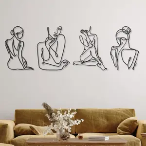 Modern Wall Sculptures Hanging Decor Accents for Bathroom Living Room Office Home Bedroom - Decoration Abstract Female Ornaments Hangable