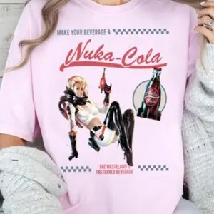 Nuka-Cola T-shirt Sweatshirt T shirt,Perfect Gift for Fans, Fall Out Vault Tec, Memorabilia, Video Game Shirt, Cola Shirt, Nuka Shirt, Fallout Nuka-Cola Tee, Fallout Girl Pin Up Model, Trending Shirt