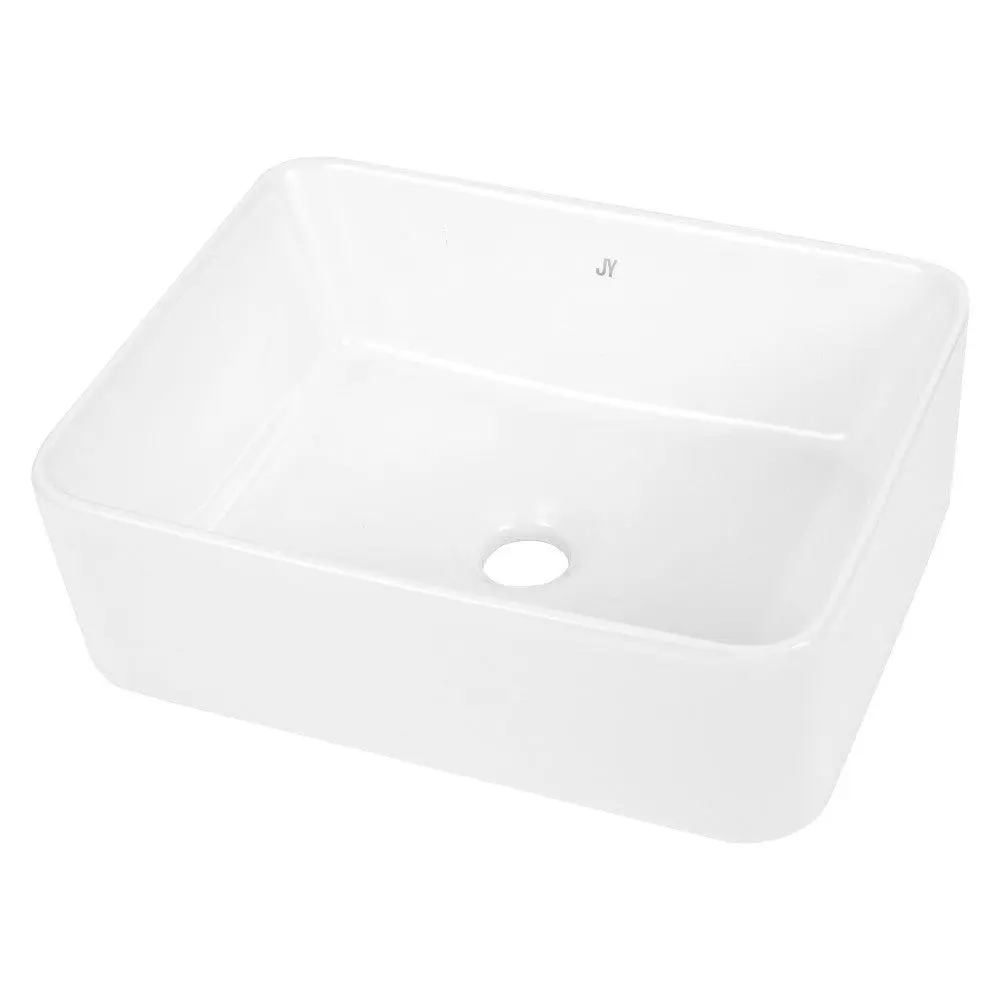 Ferbon 16 in. W x 12 in. D Modern Rectangular Ceramic Above Counter Vessel Bathroom Vanity Sink Basin Ferbon 16 in. W x 12 in. D Modern Rectangular Ceramic Above Counter Vessel Bathroom Vanity Sink Basin