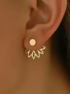 Elegant Hollow Petal Back Hanging Earrings, Vintage Style, Perfect for Daily Wear, Parties, Gifts, Graduation, Mother's Day, Ear Studs