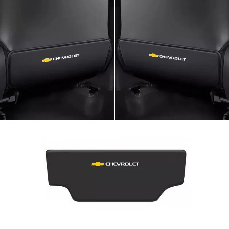 PU Leather Car Seat Back Protector Mat Prevent Dirty Anti Kick Pad For Chevrolet Onix Cruze Silverado Impala Equinox Malibu Tahoe Cobalt Camaro Trax