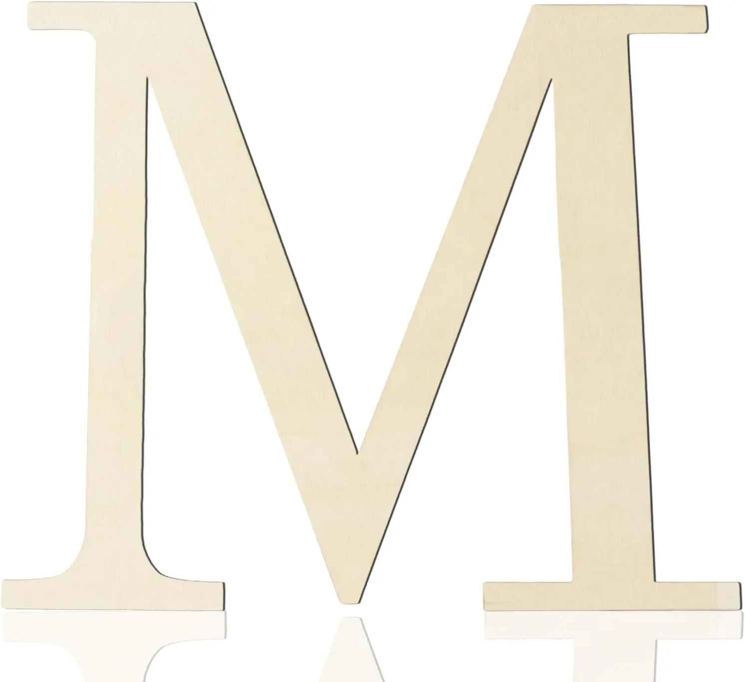 Large Wooden Letters 12 Inch Paintable Wood Letter M for Wall Decor, 1/5 Inch Thick Wooden Alphabet Letters Cutouts for DIY s Project Unfinished Wood Birthday Wedding Party Home Decoration