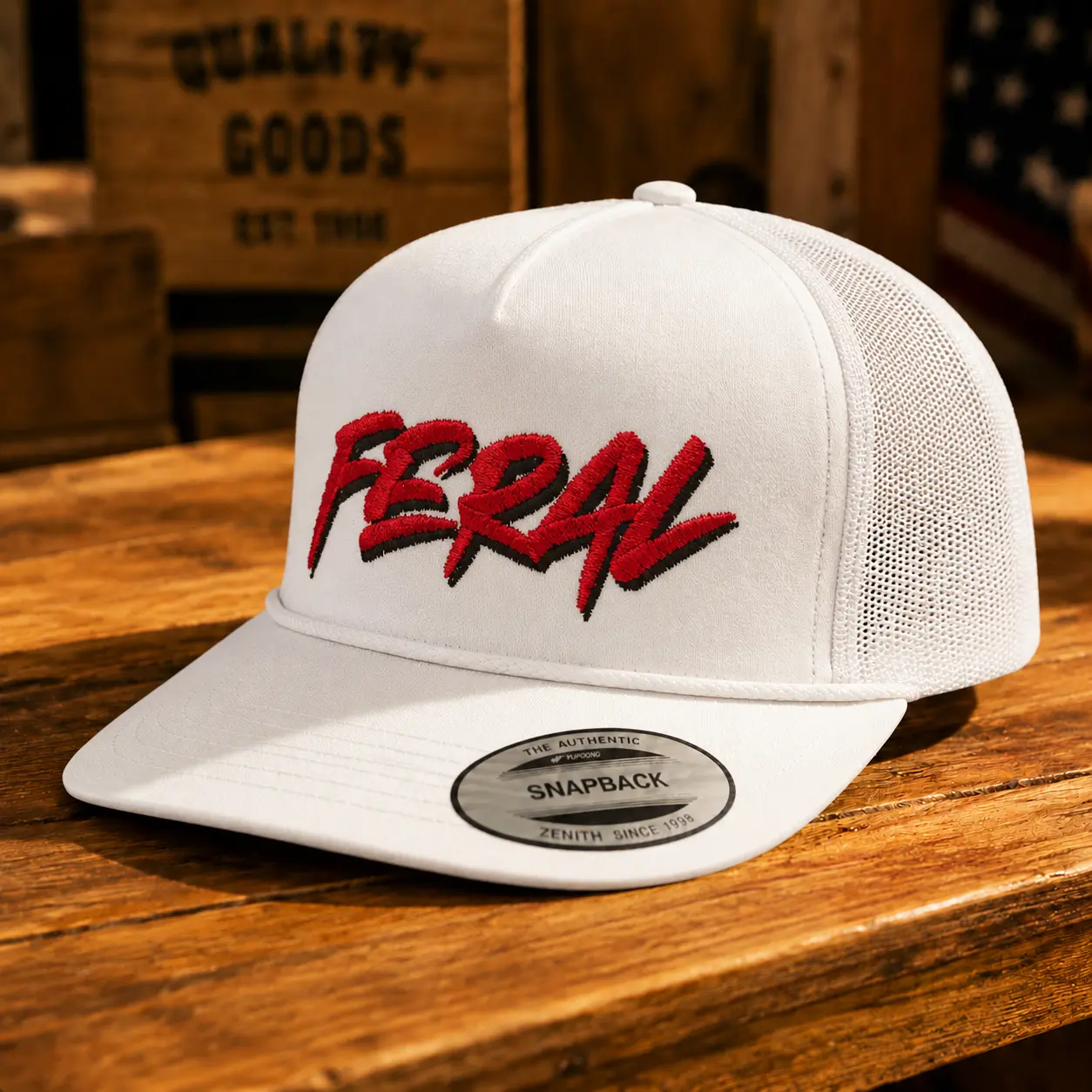 Feral Embroidered Trucker Hat