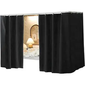 Hoce Bottom Blackout Bunk Bed Curtains Home Dorm Privacy Single Twin Bunk Bed Tents Drapes