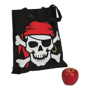 15" x 17" Large Pirate Tote Bags - 12 Pc.