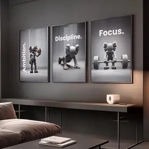Ambition, Discipline, Focus Poster Set of 3: Hypebeast Wall Art and Minimalist Graffiti Decor 1 - Perfect Gift for Art & Sneaker Lovers