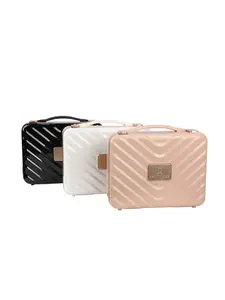 Smart Lighted Cosmetic Box, Touch Dimming Warm/Neutral/Cool Light, USB Powered, Partition Storage for Brushes & Cosmetics, Travel Friendly,  LED makeup case Ideal Gift for Mother and Girlfriend lighted makeup bag with mirror & 3-Color Dimmable Light