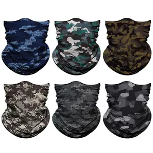 Venswell Camouflage neck gaiters face mask for men and women, seamless bandana carnival mask scarf mask, balaclava, headband, bandana, headwear