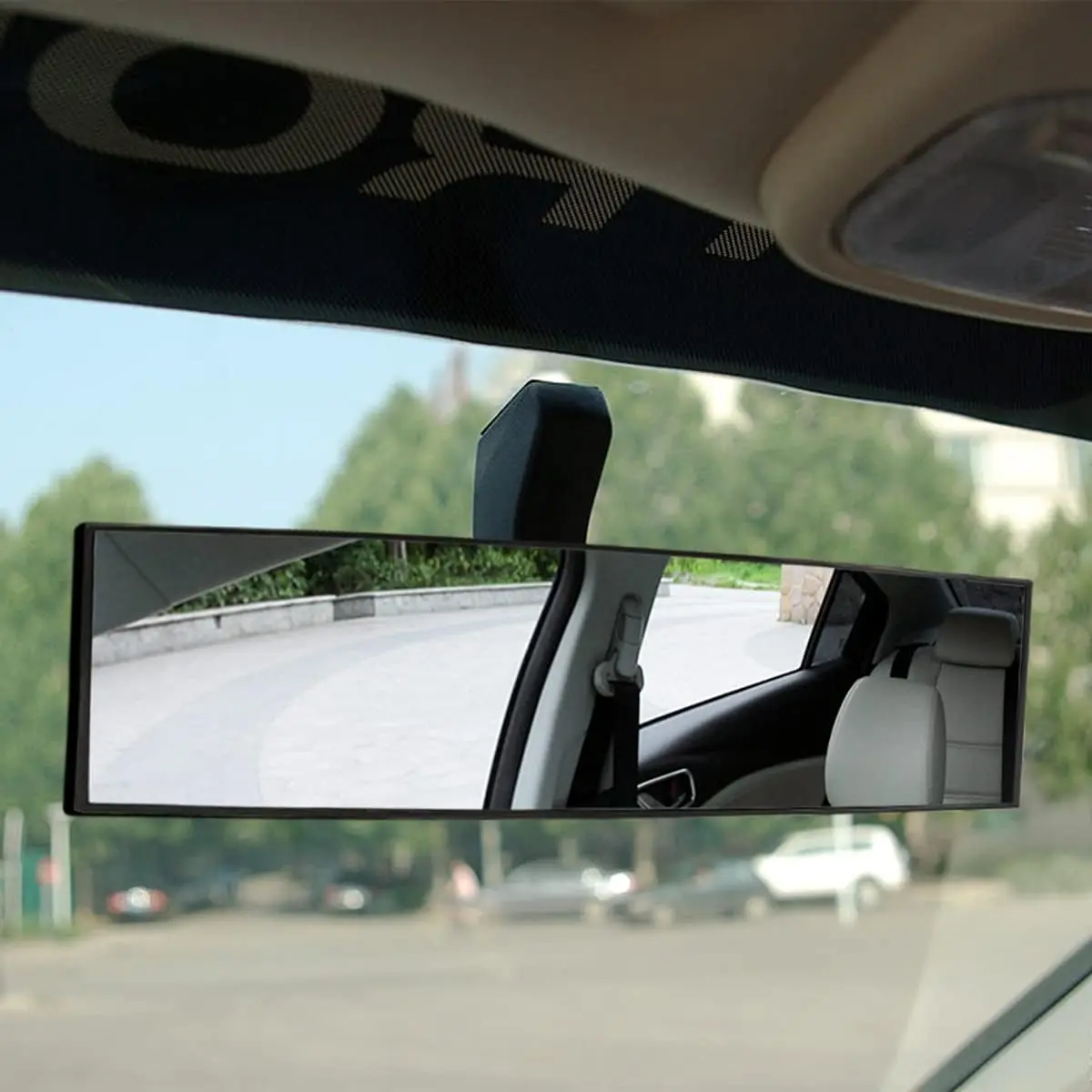 Interior Clip-On Wide Angle Reflective Mirror, HD Glass Anti-Glare Clip-On Rearview Mirror, Wide Angle Car Rearview Mirror, Universal Wide-Angle Panoramic Convex Clip-On Rear View Mirror, 10 Inch Extra Large Blind Spot Elimination Mirror