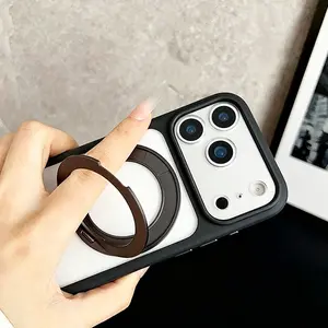 iPhone 17 Pro Max Case with 360° Rotating Stand TPU+PC Material Anti-Fall Protection for iPhone 13-17 Pro Max Models