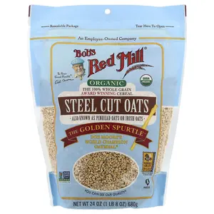 Bob's Red Mill Organic Steel Cut Oats, Whole Grain, 24 oz (680 g)