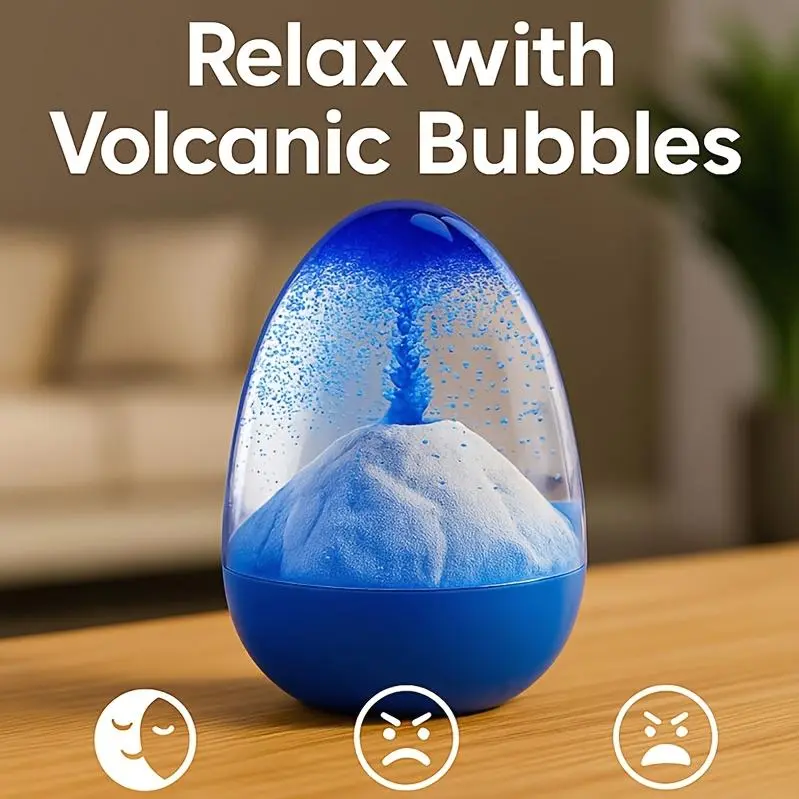 Creative Interactive Eggshell Volcano Ornament - Mini Eruption Sculpture - Stress-Relief Gift - For Kids Anniversary & Birthday - Home & Desk Decor